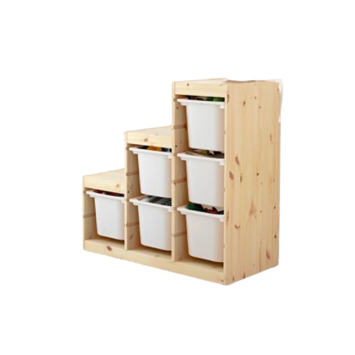Trofast Element Wood 94x44x91 +6 Boxes - Main Image