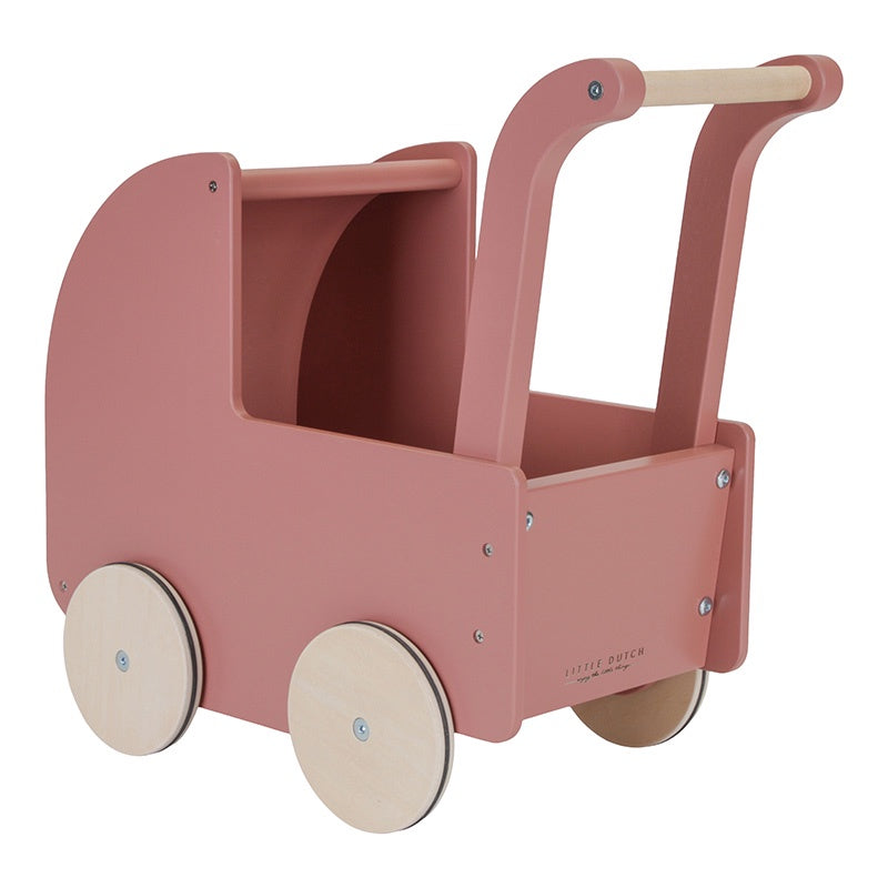 LD Wooden Doll Pram Incl Textile - Main Image