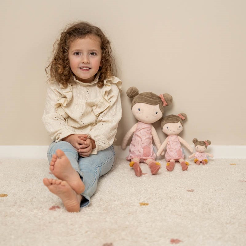 Little Dutch Cuddle Doll Rosa – Little Pink Flowers | Make Believe Co.