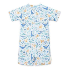 LD Swimsuit S/Sleeve- Coral Sea