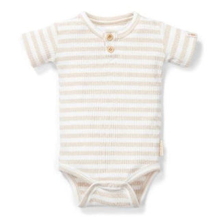 LD Bodysuit Short Sleeve Stripe Sand