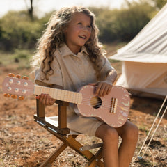 LD Wooden Guitar Safari Friends Pink