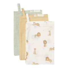 LD Washcloth Set Yellow Leo
