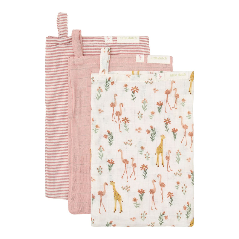 LD Washcloth Set Rose Blooming