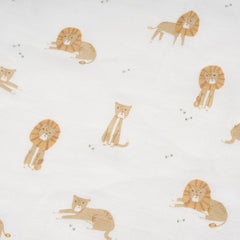 LD Fitted Sheet Safari Leo Yellow