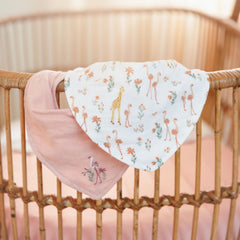 LD Bandana Bib 2-Pack Blooming/Rose