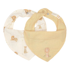 LD Bandana Bib 2-Pack Leo/Yellow