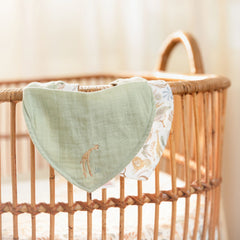 LD Bandana Bib 2-Pack Green/Safari Wonders