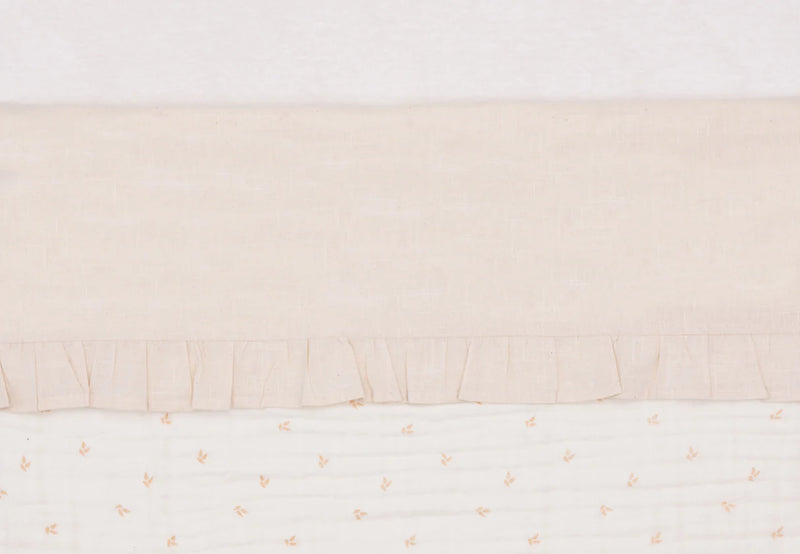 Sheet Ruffle Natural 75x 100 CM
