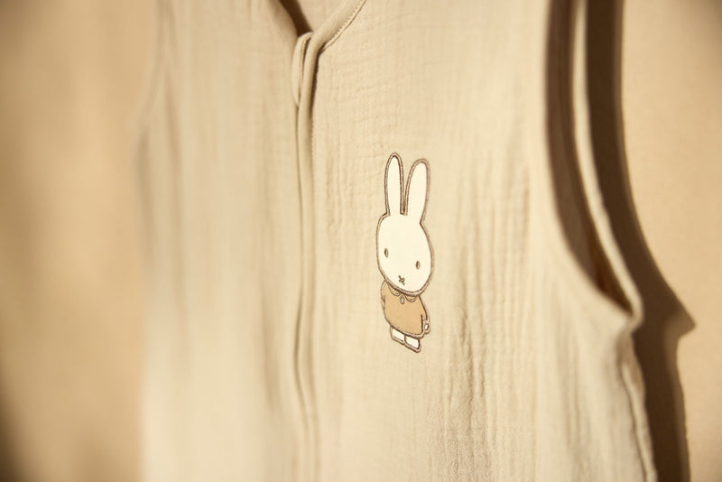Jollein muslin summer sleeping bag Miffy Family Farm embroidered Miffy detail