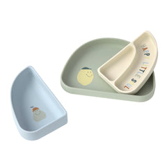 Silicone Section Dish Set 3pc