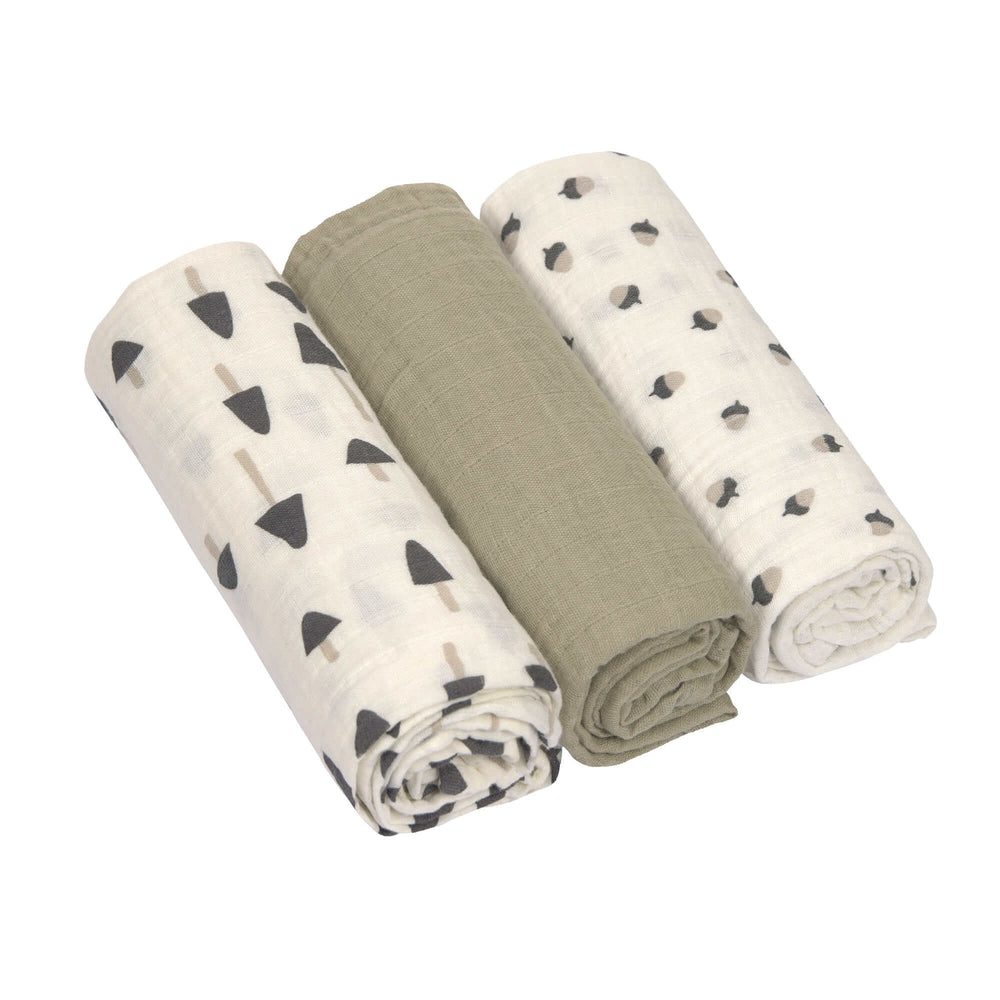 Swaddle & Burp Blankets Large 3 Pack