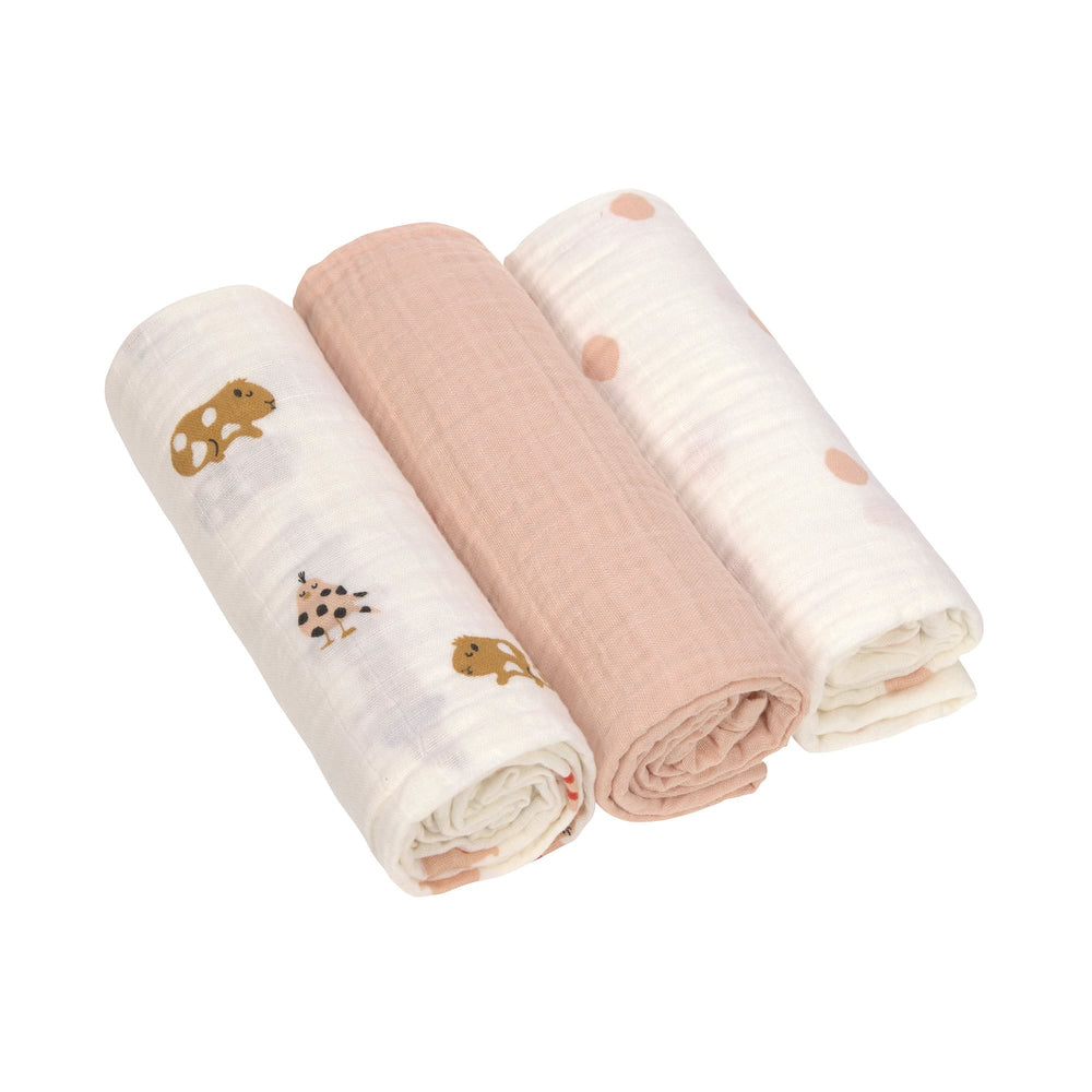 Swaddle & Burp Blankets Large 3 Pack