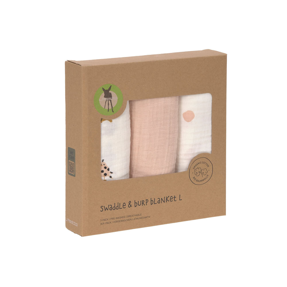 Swaddle & Burp Blankets Large 3 Pack