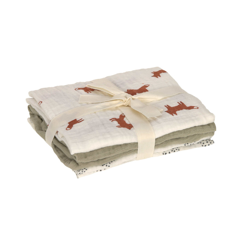 Swaddle & Burp Blanket Medium 3pc