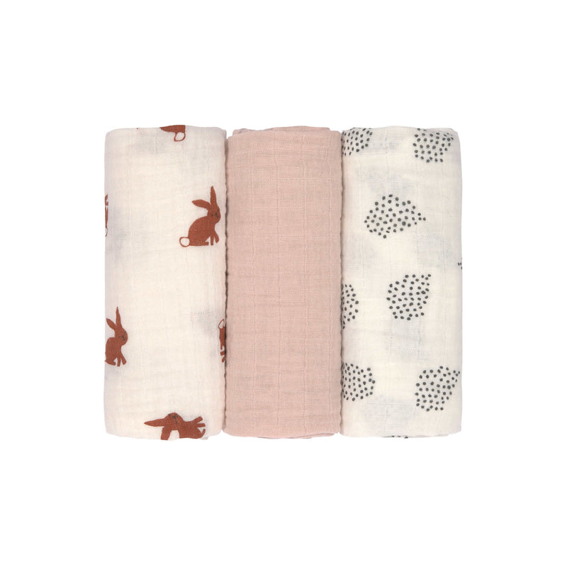 Swaddle & Burp Blanket Medium 3pc