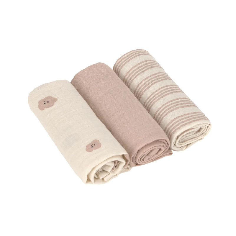 Swaddle & Burp Blanket Medium 3pc