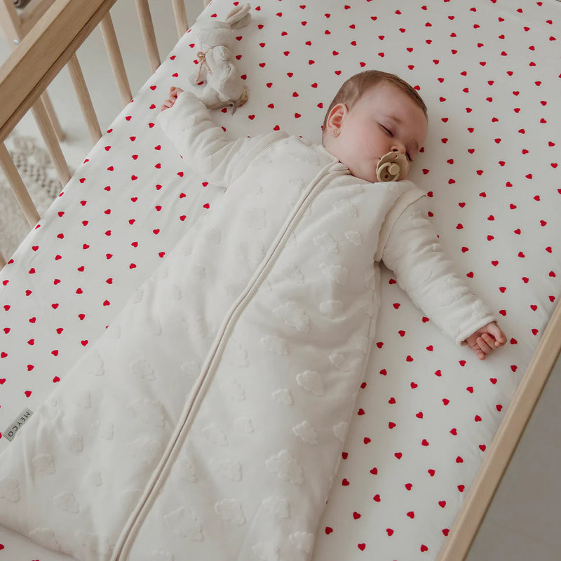 Sleepingbag Detachable Jacquard 90cm- Clouds Natural