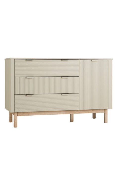 Chest Seth 3 drawers + Door Champagne