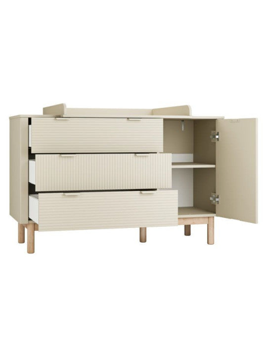 Chest Seth 3 drawers + Door Champagne