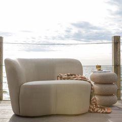 Laurel Side Table With Dots Beige