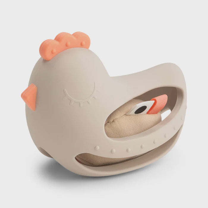 Grip & Teether Toy W/Rattle Clucky sand