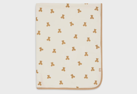 Blanket Little Waffle Mini Teddy Bear 100x75cm