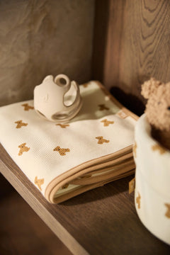 Blanket Little Waffle Mini Teddy Bear 100x75cm