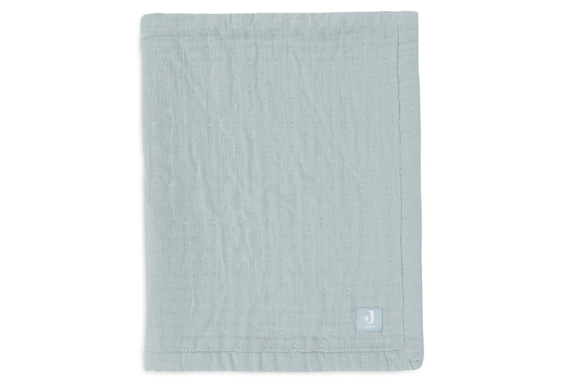 Jollein jacquard muslin blanket 75x100 in Sea Green