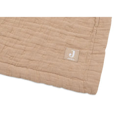 Jollein Biscuit jacquard muslin blanket label detail