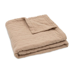 Jollein Biscuit jacquard muslin blanket, folded