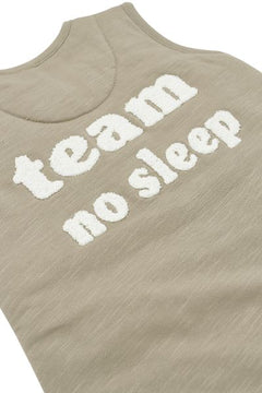Winter Printed  Sleep Overall  'Team No Sleep' Taupe