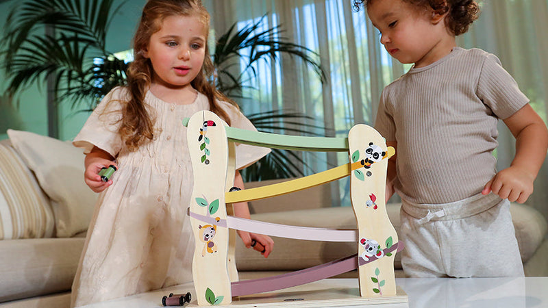Tiny Love Boho Chic Wooden Car Race Ramp detail