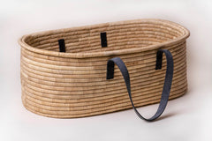 Ko-Coon Timeless moses basket with black leather handles
