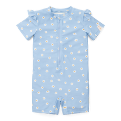 LD Swimsuit Short Sleeve Daisy Blue