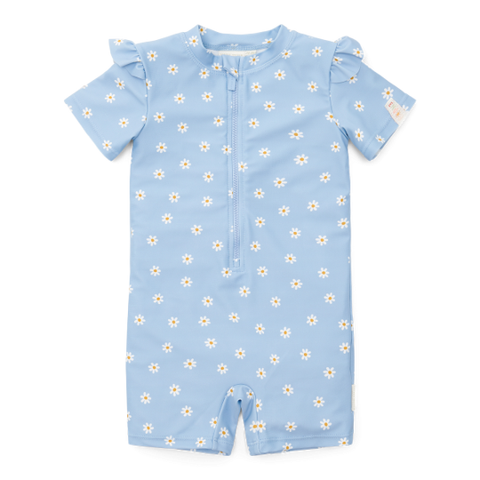 LD Swimsuit Short Sleeve Daisy Blue