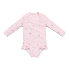 LD Swimsuit Long Sleeve Flowers