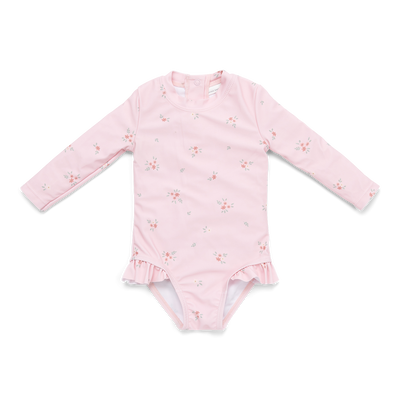 LD Swimsuit Long Sleeve Flowers