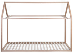 Childhome house bed frame 90x200 shown with a slatted base fitted