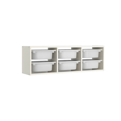 Trofast Wall Storage Combination + 6 boxes White