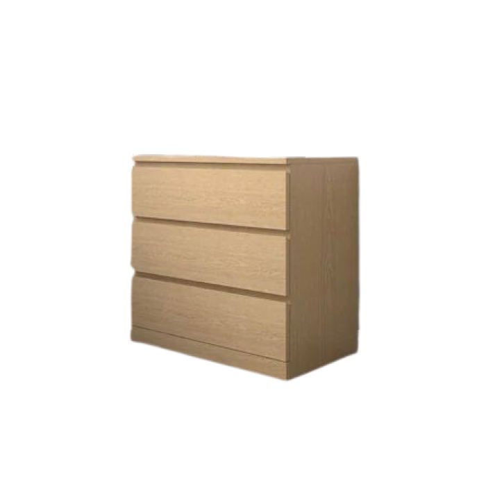 Malm Dresser 3 Drawers Stained Oak Veneer Kids Living