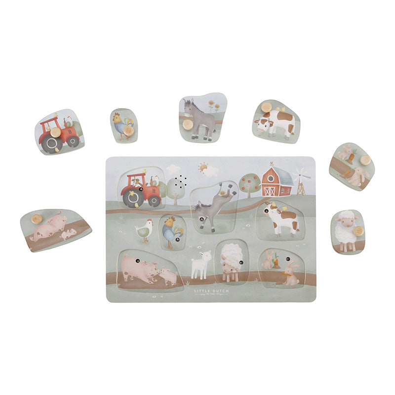 Ld Wooden Sounds Puzzle Little farm