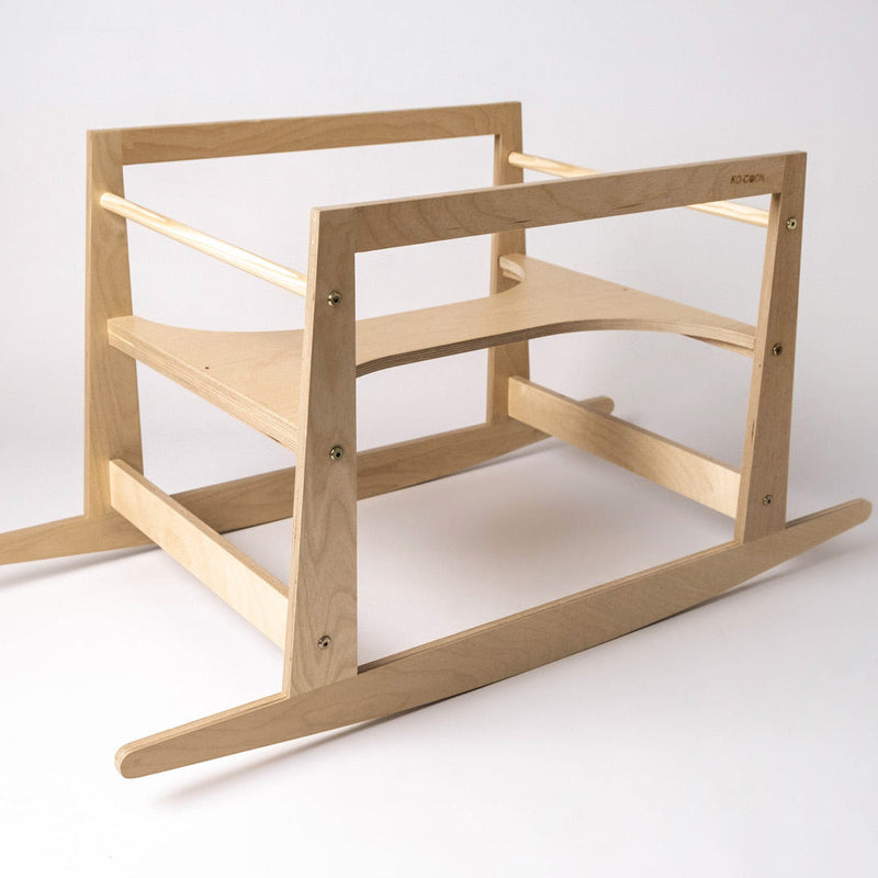 Ko-Coon rocker set up as a rocking horse