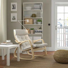 Rocking Chair Poang Birch Veneer Gunnared Beige