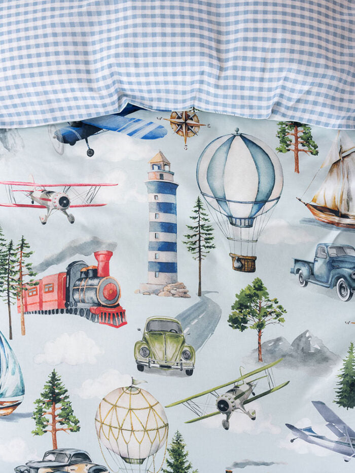 Duvet Cover Set Transport Tales