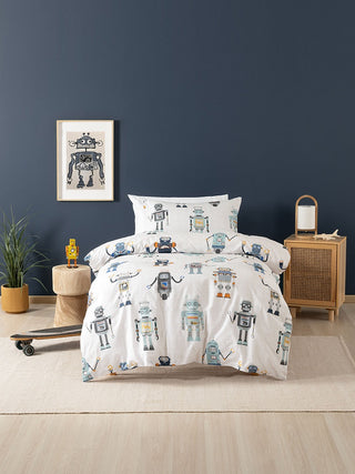 Duvet Cover Set- Retro Robot