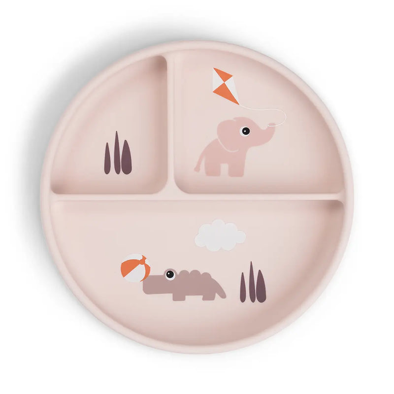 Done by Deer Stick&Stay compartment plate Playground Powder