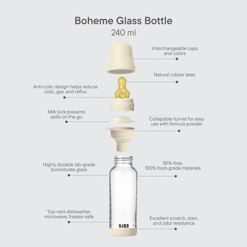 BIBS Glass Boheme Baby Bottle 120ml