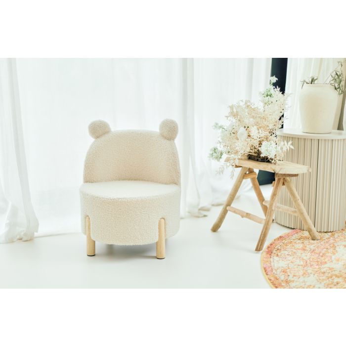 Kids Chair Teddy Off White