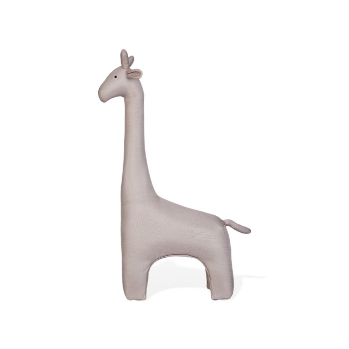 Standing Giraffe Linen Beige